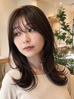 ノエルヘアー(Noel hair) ミディアム/韓国レイヤー/2WAYバング/ベージュブラウン