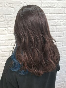 アンククロス 表参道(ANKH CROSS) 【ANKH CROSS表参道】サファイアブルー×インナーカラー