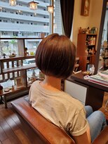 コティエ(cottie)&nbsp;【お客様フォト】襟足すっきりの前下がりショートボブ