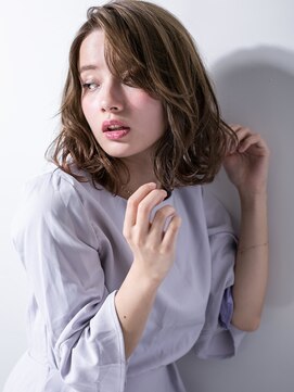 カバーヘア ブリス 上尾西口店(COVER HAIR bliss) かきあげ前髪xオリーブベージュウェットヘアv上尾20代30代40代