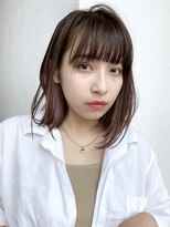 アイティー バイ アルバム 浦和店(IT by ALBUM) ナチュラルボブ_オリーブカラーハイライトカラー_27869