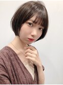 小顔矯正立体カット シースルバング 涼しげヘア