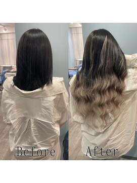 あるじゃんすー 心斎橋店 ラテベージュ#シ-ルエクステ#大人ヘルシ-ヘア#くびれヘア#心斎橋