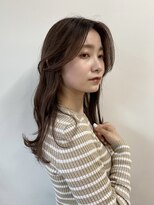 イヴォーク トーキョー(EVOKE TOKYO) 韓国レイヤーロングヘアヨシンモリベージュカラー韓国前髪