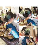 編み込みシニヨンスタイル【別府】