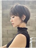 30代ヘアスタイルくせ毛カバーもみれげくびれショートボブヘア