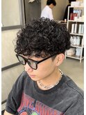 大分メンズプードルパーママッシュツーブロックショート