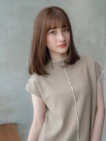 エースハバナ 渋谷(1 HAVANA)&nbsp;大人かわいい／20代30代／バングカット/オリーブベージュ