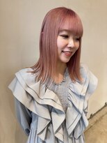 イル(ill)&nbsp;ダブルカラー　外ハネボブ　ピンクカラー　大須　上前津　矢場