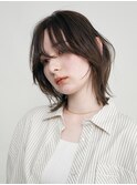顔周りレイヤーカットくびれヘア切りっぱなしボブ大人ボブ30代