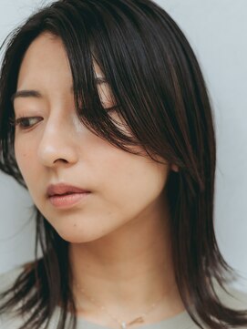 ナンバースリー 溝の口店(Number Three) 大人前髪外ハネミディN°3溝の口】