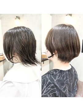 エトネ ヘアーサロン 仙台駅前(eTONe hair salon) 【大人女性】ひし形ショートボブ