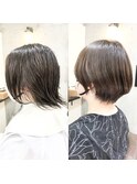 【大人女性】ひし形ショートボブ