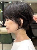 【30代/40代/50代】ミセスショート/暗めカラー/白髪ぼかし