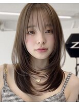 オンク 新宿(onk)&nbsp;黒髪/グレーベージュ/レイヤーロング/前髪パーマ[新宿駅]