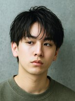 メンズ ルシードスタイル アウラ 松戸市五香(LUCIDO STYLE Aura)&nbsp;ニュアンスサーフ×チャコールグレーの束感ショートマッシュ