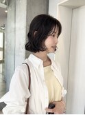 ボブ/パーマ/ゆるめパーマ/前髪あり/絶壁解消