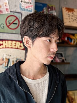 エクスプロア デザイン アクト 三鷹(EXPLORE DESIGN ACT.) ニュアンスパーマメンズカットフェザーパーマ