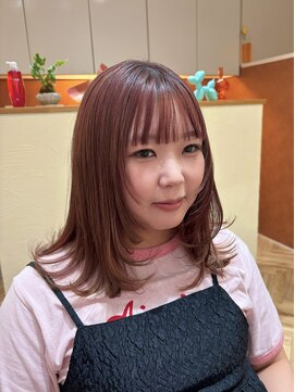 ウルカミバイディライト(ULCAMI by Delight) 顔周りレイヤー×ピンクブラウン