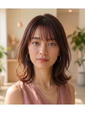 ガーデン ジングウマエ(GARDEN jingumae) 夏髪　ミルクブラウンの人気の大人レイヤースタイル　髪質改善