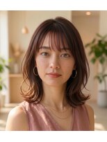 ガーデン ジングウマエ(GARDEN jingumae) 夏髪 ミルクブラウンの人気の大人レイヤースタイル 髪質改善