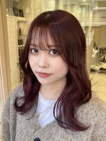 ワワ ヘアサロン 高円寺店(WAWA HAIR SALON) チェリーブラウン×ミディアムレイヤー♪【未羽*゜高円寺】