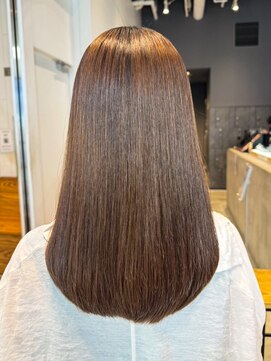 アルバム 渋谷パルコ(ALBUM) 秋色オリーブカラー透明感カラーウルフレイヤーロング_ba535461