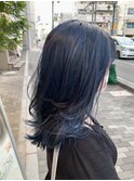 レイヤーカット/ブルーブラック