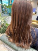 大人のロングヘア/オレンジブラウン/垂水
