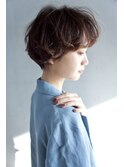 小顔/ニュアンスマッシュ/丸みショート/フォギーブラウン[船橋]