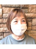 くびレイヤー×ハイライト☆丸みショートボブ