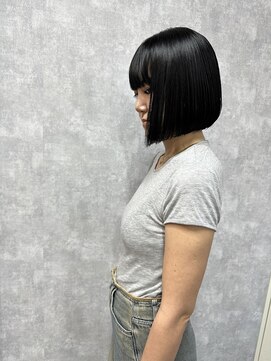 シールドヘアー 沖縄 新都心(C'LD Hair) 【 C’LD 】黒髪ボブ/ワンレンボブ/切りっぱなしボブ/ボブ