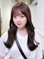 アイティーバイアルバム 下北沢店(IT by ALBUM)&nbsp;ナチュラルロング_斜めバンググレージュカラー_ba461021