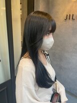 ナンバー ジルバ 立川(N° jillva)&nbsp;大人レイヤー韓国くびれヘア波巻きウェーブアッシュブラック立川
