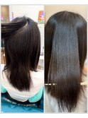 小顔ネビージュワンレン/縮毛矯正/髪質改善/ツヤ髪/くせ毛