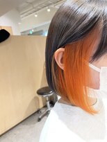エトラ 渋谷店(etora) オレンジインナーカラー　ボブ