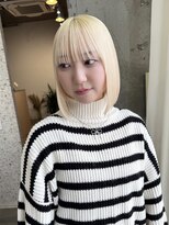 ラニヘアサロン(lani hair salon)&nbsp;ブロンド/抜きっぱなし/ホワイト/ケアブリーチ/ハイトーン/ボブ