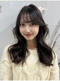 顔周りレイヤーカット/イメチェンヘアスタイル/韓国くびれヘア