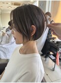 ショートカット×ひし形ショートボブ×前髪あり30代40代50代