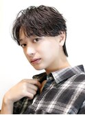ニュアンス毛流れフェザーショートセンターパートウルフ