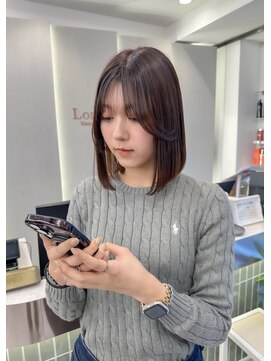 ロンドリゼル 札幌(Lond RiseL) オリーブグレー/前髪/ボブ/マロンベージュ/レイヤーカット/小顔