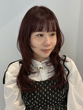 ローエ バイ デコ(Rohe by DECO) -Saki- レイヤーカット/ハッシュカット/ピンクブラウン