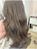 オリーブグレージュ/髪質改善白髪ぼかしハイライトダブルカラー