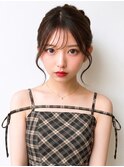 小顔薄め前髪シースルーバング顔まわりカットもみあげ後れ毛