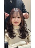 2wayバング×バタフライレイヤーでつくる韓国風くびれヘア