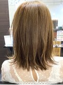 ミルクティーブロンド/ダークブルー/デジタルパーマ/松戸駅