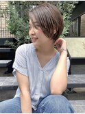 【mee.】ハセガワヒトシベージュやわらかストレートショートボブ