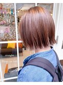 切りっぱなしミニボブ★ナチュラルストレート
