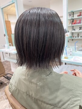 ヘアーディア みどり店(Hair...DiA) 切りっぱなしボブ×ダークグレージュ！/ぶつっとカット