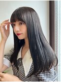 韓国風フルバング×艶ストレート